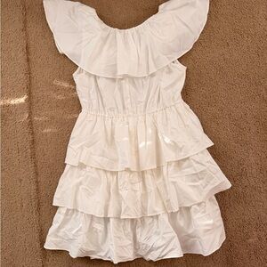 Target White Ruffled Dress